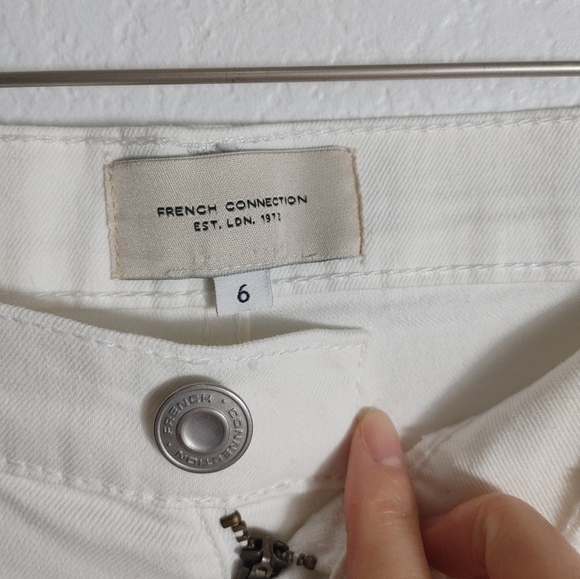 French Connection Size 6 White Ankle Jeans - Picture 4 of 7